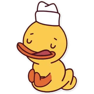 😋 утка, милый, мультик, животное, жёлтый, птица telegram sticker