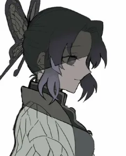 🌟 Shinobu Kocho Demon Slayer 애니메이션, 귀멸의 칼날, 코쵸우 시노부, 나비, 만화 telegram sticker