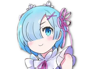 🙂 Rem Re:Zero 动漫, 角色, 蕾姆, Re：从零开始的异世界生活, 漫画 telegram sticker