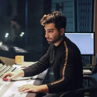 🖤 person, studio, music, recording, mixer telegram sticker