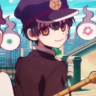 ☁️ Hanako Toilet-bound Hanako-kun anime, manga, ghost, spirit, cute, boy telegram sticker