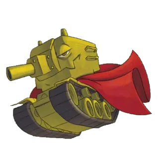 👺 tanque, desenho animado, militar, capa, veículo telegram sticker
