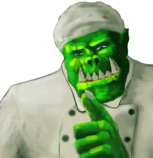 👈 орк, повар, фэнтези telegram sticker