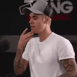 🌬 Justin Bieber celebryta, piosenkarz, osoba, kapelusz, mężczyzna telegram sticker