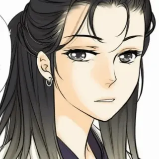 🍙 femme, portrait, art, femme, personne, fille, dessin telegram sticker