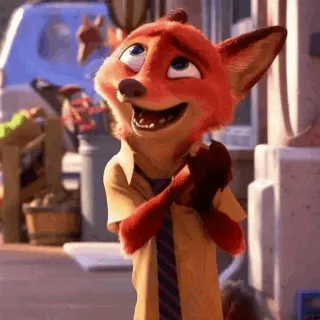 🦊 Nick Wilde Zootopia fuchs, disney, charakter, film, zoomania, zeichentrick telegram sticker