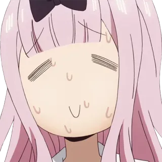 😰 Chika Fujiwara Kaguya-sama: Love Is War Anime, Chika Fujiwara, Kaguya-sama, Love is War, Sudando, Nervoso, Imbarazzato whatsapp sticker