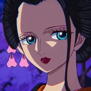 📚 Nico Robin One Piece anime, character, one piece, nico robin, fanart, animated whatsapp sticker