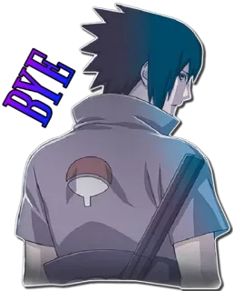 👋 Sasuke Naruto BYE Anime, Sasuke, Naruto, Pa telegram sticker