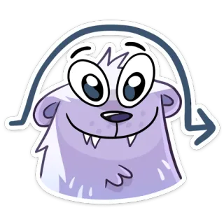 ☺️ монстр, милый, мультяшный, смешной, животное telegram sticker