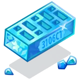 🧱 3106CT crystal, gemstone, blue, mineral, ice, item telegram sticker