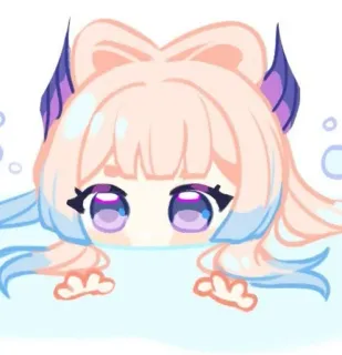 💗 Kokomi Genshin Impact Anime, Cartoon, Niedlich, Pastell, Digitale Kunst, Videospiel telegram sticker