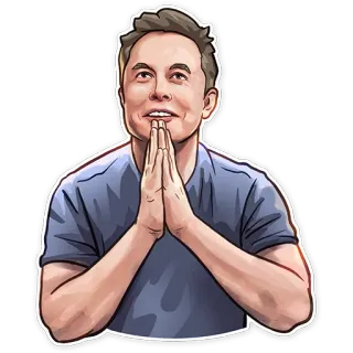 🙏 Elon Musk Elon Musk, ondernemer, technologie, bedrijf, portret telegram sticker