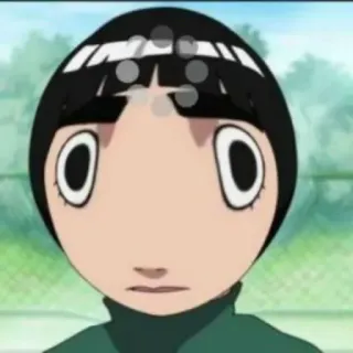 😶 Rock Lee Naruto anime, rock lee, serious, sweat, determined telegram sticker