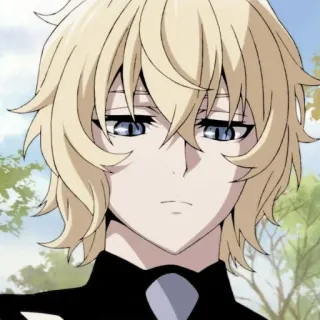 ⚓ Mikaela Hyakuya Owari no Seraph Anime, Manga, Postać, Wampir, Blond włosy, Niebieskie oczy telegram sticker