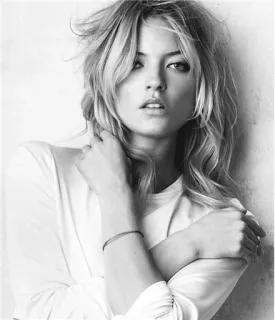 ✨ mulher, retrato, modelo, loira, beleza, pessoa, moda telegram sticker