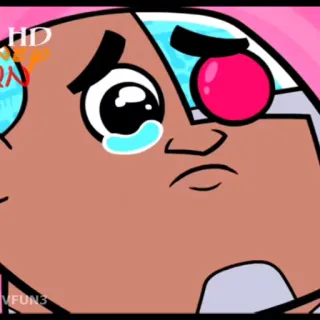 😢 Cyborg Teen Titans Go! Cyborg, Triste, Piangendo, Teen Titans Go, Cartone animato telegram sticker