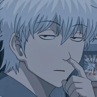 🥢 Anime, Masculino, Retrato, Cansado, Personagem whatsapp sticker