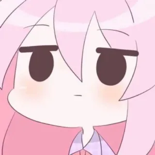 🕸️ 动漫, 可爱, 卡通, 粉色, 无聊 whatsapp sticker