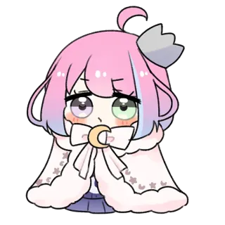 😗 Аниме, Кавай, Милый, Чиби, Луна, Пастель, Девушка whatsapp sticker