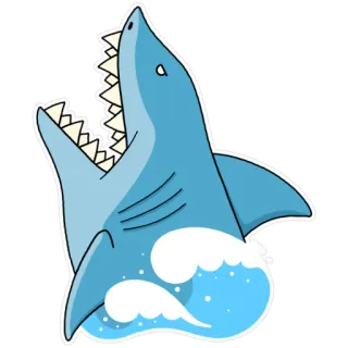🦈 shark, ocean, sea, animal, marine life, water telegram sticker