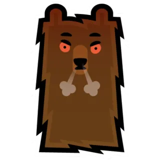 😡 ours, en colère, dessin animé, animal, faune whatsapp sticker