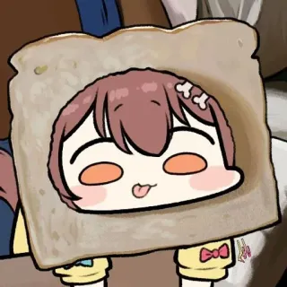 🥨 Anime, Lucu, Roti, Kartun, Anjing, Kawaii, Stiker telegram sticker