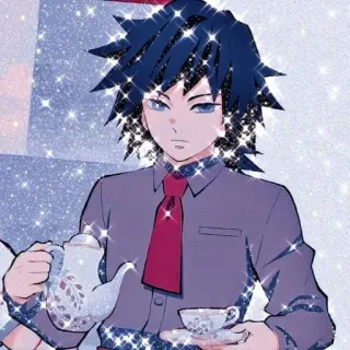 🌊 Giyu Tomioka Demon Slayer Anime, Demon Slayer, Giyu Tomioka, Tè telegram sticker