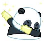 😎 แพนด้า, สติกเกอร์, สัตว์, การ์ตูน, น่ารัก telegram sticker