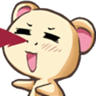 😵 Desenho animado, Fofo, Animal, Urso, Feliz, Adesivo telegram sticker