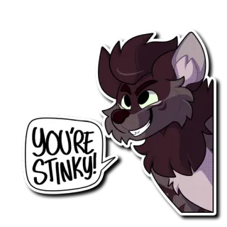 😈 YOU'RE STINKY! telegram sticker