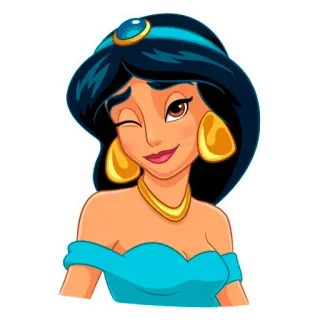 😉 Jasmine Aladdin Jasmine, Disney, Princesa, Desenho animado, Animação telegram sticker