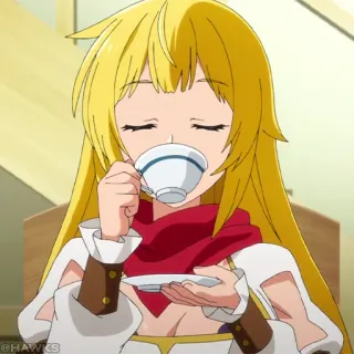 ⚔️ @HAWKS Anime, Personage, Drinken, Thee, Sjaal telegram sticker