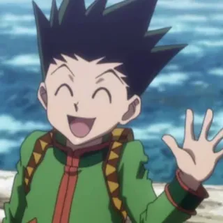 🇯🇵 Gon Freecss Hunter x Hunter anime, boy, Gon Freecss, character, smiling, cartoon telegram sticker