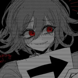 ➡️ Fucking idol. Anime, Manga, Emo, Goth, Dunkel, Idol, Pfeil, Offensiv telegram sticker