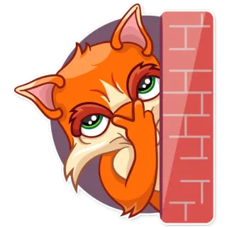 👀 fox, animal, cartoon, sticker, offensive gesture, middle finger, rude telegram sticker