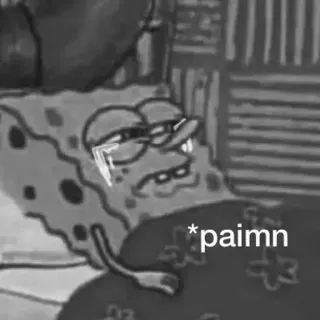 🫂 Spongebob *paimn spongebob, sad, cartoon, meme telegram sticker