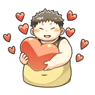 😀 cartoon, love, heart, cute, happy telegram sticker