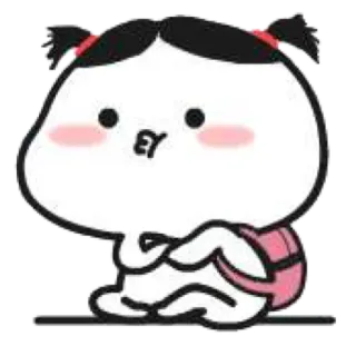 😤 Kreskówka, Słodkie, Naklejka, Postać, Dziewczyna telegram sticker