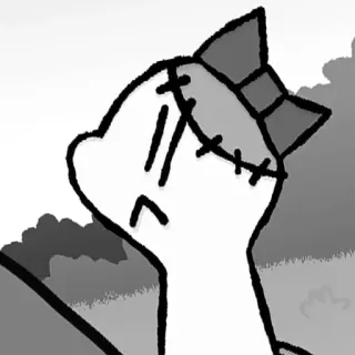 🧦 zombie, cat, cartoon, stitches, monster, cute telegram sticker