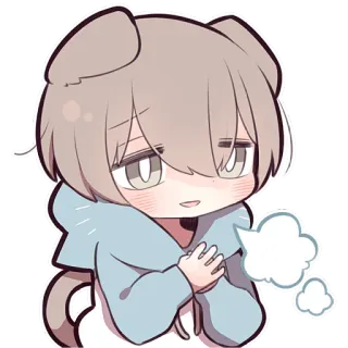 😪 アニメ, 犬, ちび, かわいい, 可愛い telegram sticker