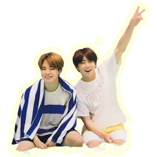 ✌️ gens, garçons, célébrités, jimin, jungkook telegram sticker