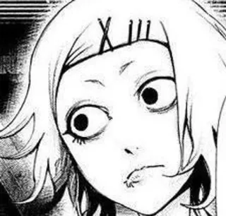 ⛓ Juuzou Suzuya Tokyo Ghoul anime, manga, black and white, Juuzou Suzuya, Tokyo Ghoul telegram sticker