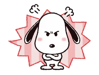 😡 en colère, dessin animé, chien, mignon, chien en colère, contrarié, fou telegram sticker