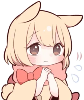 😥 애니메이션, 치비, 귀여운, 카와이, 만화, 소녀, 캐릭터, 일러스트 telegram sticker