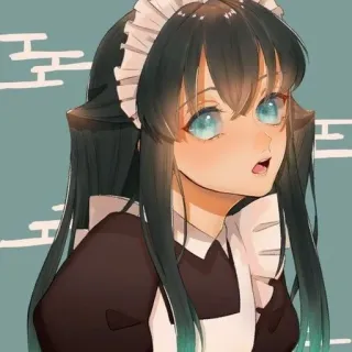 ☁ Anime, Maid, Fille, Personnage, Mignon, Illustration telegram sticker