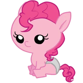 👶 Pinkie Pie My Little Pony Пони, Мультфильм, Малыш, Милый, Розовый, Прелестный telegram sticker