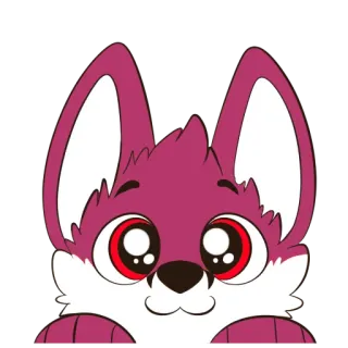 😀 volpe, carino, cartone animato, animale, adesivo whatsapp sticker