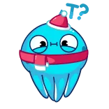 🤷‍♀️ WHAT? cartoon, question, confused, winter, hat, scarf, blue telegram sticker