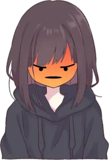 😡 Anime, Stiker, Kartun, Marah, Gadis telegram sticker
